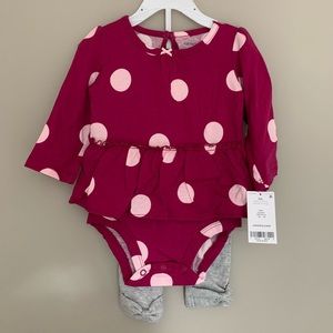 Baby Girls Polka Dot Outfit! Brand new with tags! Size 9mth